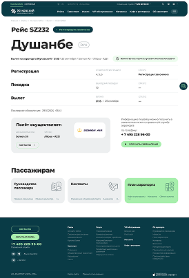 Создание и развитие сайта международного аэропорта Жуковский